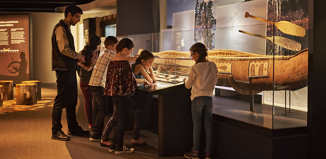 Students take a guided tour through the Museum